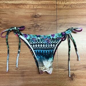 Floral Print Brazilian Bikini Bottom